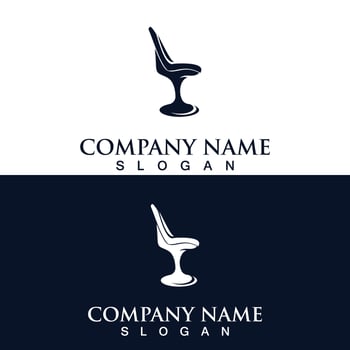 Chair furniture logo image creative design modern vector