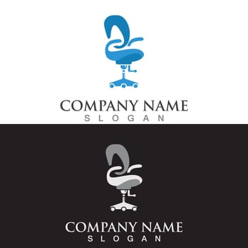 Chair furniture logo image creative design modern vector