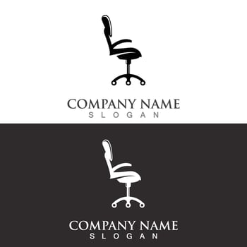 Chair furniture logo image creative design modern vector