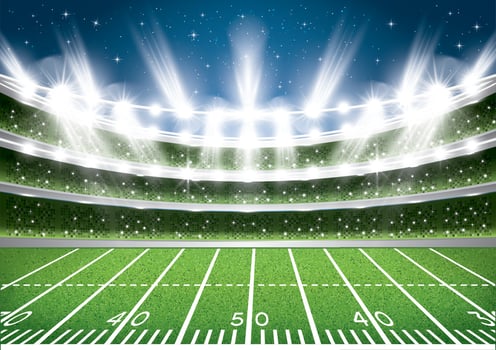 American Football Stadium Arena. vector
