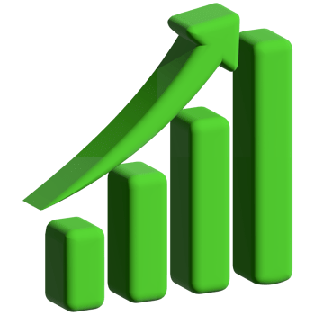 3d bar chart illustration png