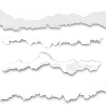 Set of White Ripped Paper for Vintage Concept Design png
