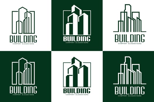 Home Design Logo, Building Logo, Property And Construction Company Icon vector