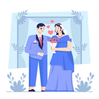 Happy Wedding Couple Concept vector