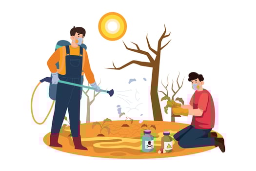 Soil Degradation Illustration concept on white background vector