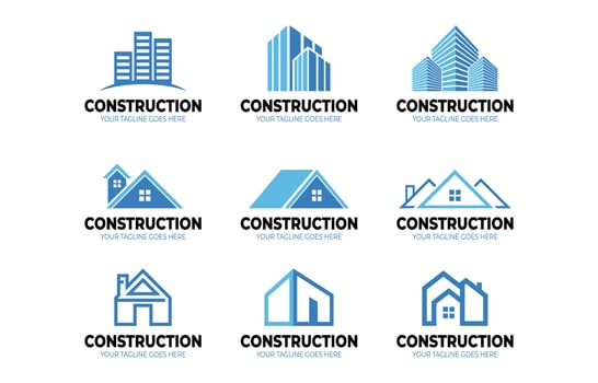 Construction Logo Set Template vector