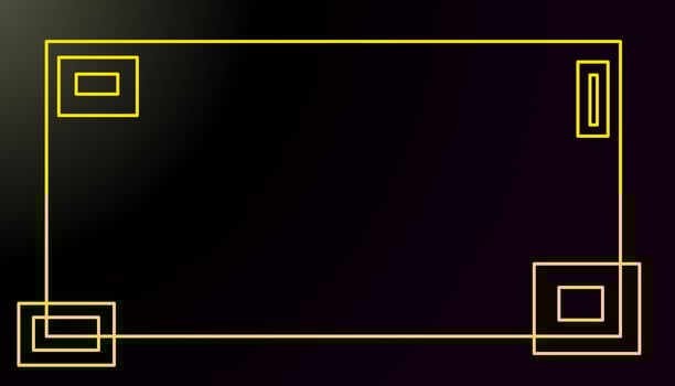 Black abstract background vector with yellow frame
