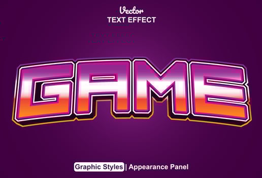Game text effects with graphic style and editable. vector