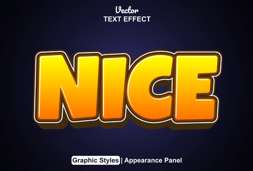 nice text effect with graphic style and editable. vector