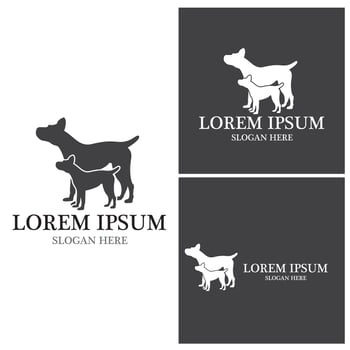 Dog silhouette logo vector template
