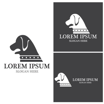 Dog silhouette logo vector template