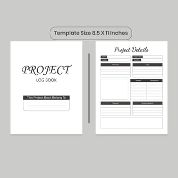 Project Log Book and KDP Interior vector