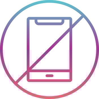 No Phone Vector Icon