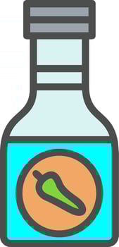 Sauce Bottle Vector Icon