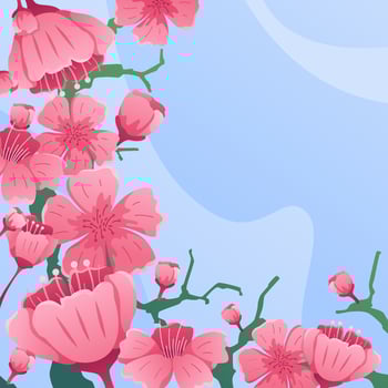 Background of Peach Blossom Flowers vector