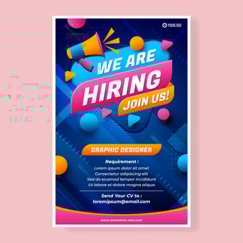 We Are Hiring Poster vector