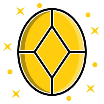 oval diamond icon, suitable for a wide range of digital creative projects. vector