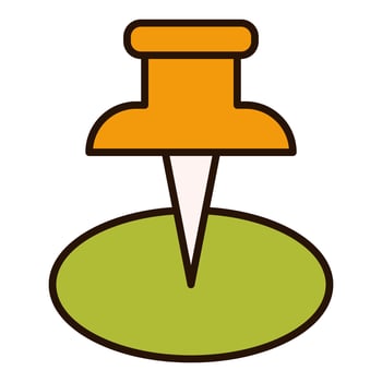 pin icon, suitable for a wide range of digital creative projects. vector
