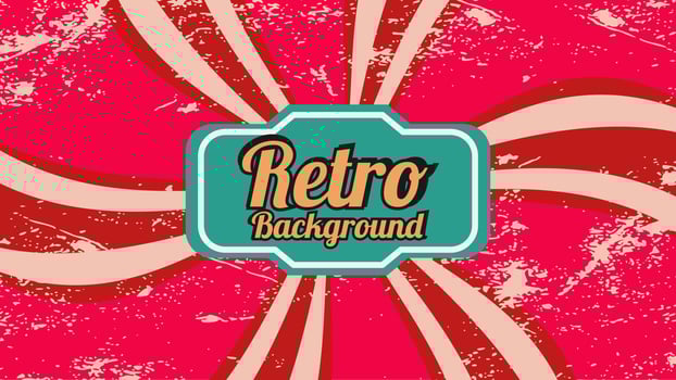 Red vintage sunburst background vector