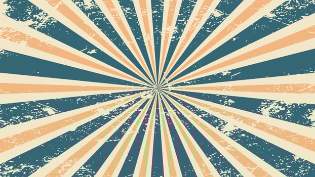 Vintage green mint sunburst grunge background vector