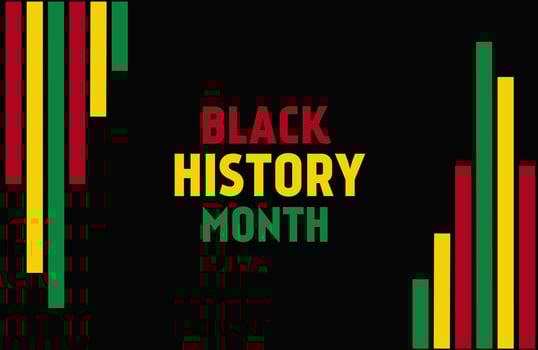 Black history month background banner vector