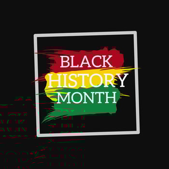 vector graphic of banner black history month greeting card