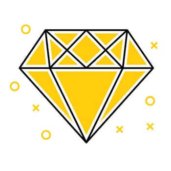 diamond icon, suitable for a wide range of digital creative projects. vector