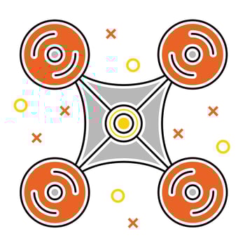 Drone icon, suitable for a wide range of digital creative projects. vector