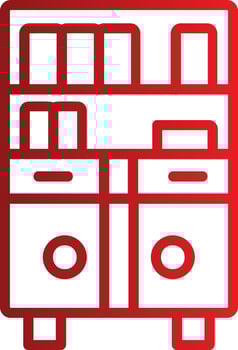 Bookshelf Vector Icon