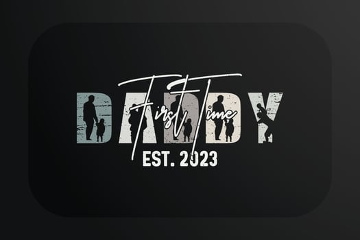 Fathers day t-shirt design First time daddy vector