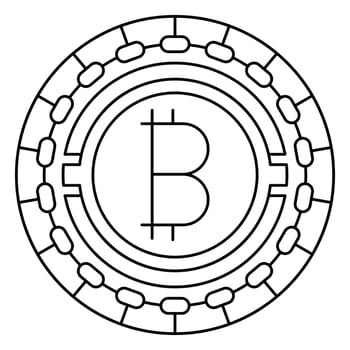 bitcoin icon, suitable for a wide range of digital creative projects. vector