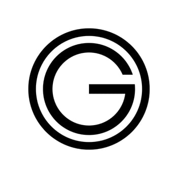 Letter 'G' on the Circle Shaped, Simple and To the Point Style for Logo or Graphic Design Element. Eye Catching, Memorable, Elegant,  and Modern Shaped. Vector Illustration