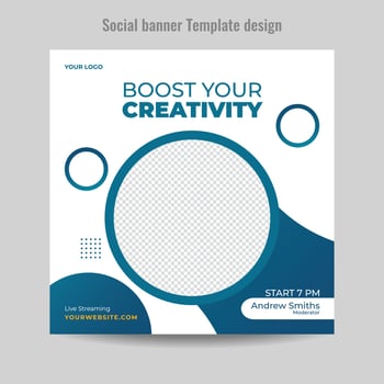 boost business social media banner vector