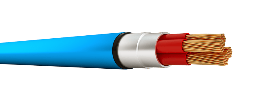 intelligent power cable, copper wires with circuit sparks isolated 3d illustration png