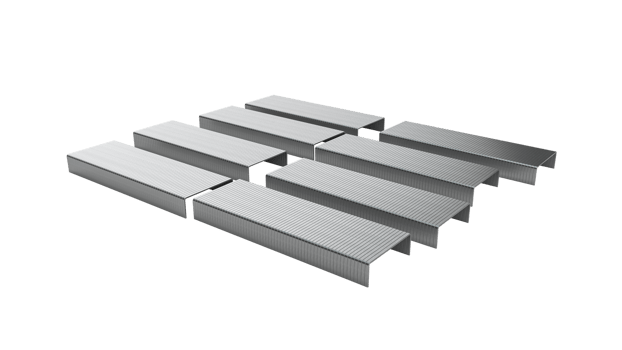 Metal staples for stapler isolated 3d illustration 3d rendering png