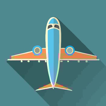 Plane slat icon airplane design illustration vehicle cartoon vector aircraft graphic