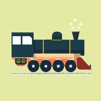 Locomotive icon design train illustration vehicle cartoon vector graphic