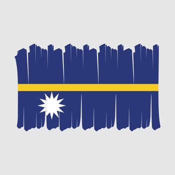 Nauru Flag Brush vector