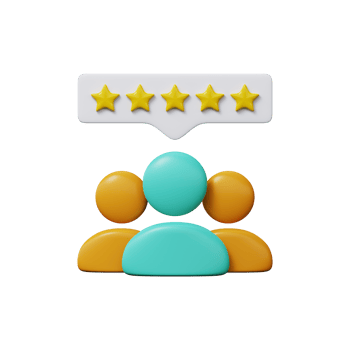 Successful teamwork User rating icon 3d render png