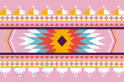 Valentine color ethnic red Indian seamless pattern Valentine color vector
