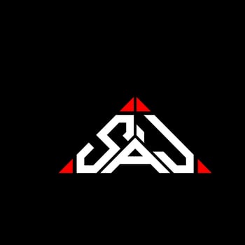 SAJ letter logo creative design with vector graphic, SAJ simple and modern logo.