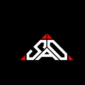 SAO letter logo creative design with vector graphic, SAO simple and modern logo.