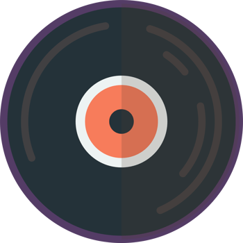 record illustration in minimal style png