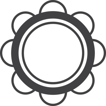 drums from top view illustration in minimal style png