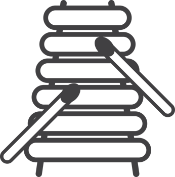 xylophone illustration in minimal style png