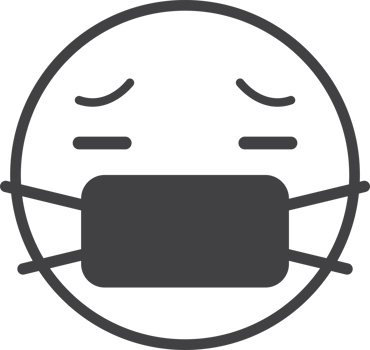 sick face emoji illustration in minimal style png