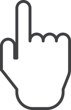 index finger illustration in minimal style png