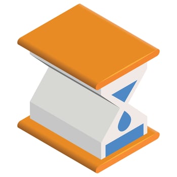 Waiting - Isometric 3d illustration. vector