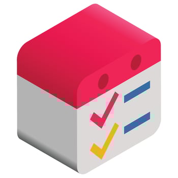 Calendar - Isometric 3d illustration. vector