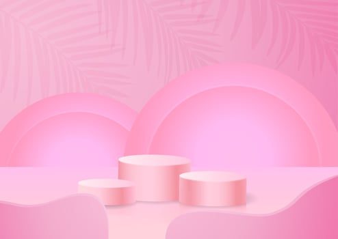 Cute pink minimalist Podium vector